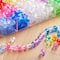 perles en plastique à facettes multicolores de creatology, 9 mm x 9,5 mm